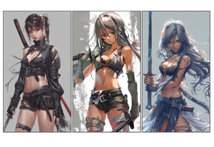 Anime girls - Warriors